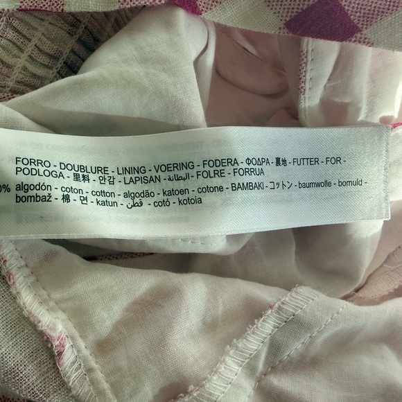 Zara Fuchsia Checkered Top Size X-Small - Picture 7 of 7